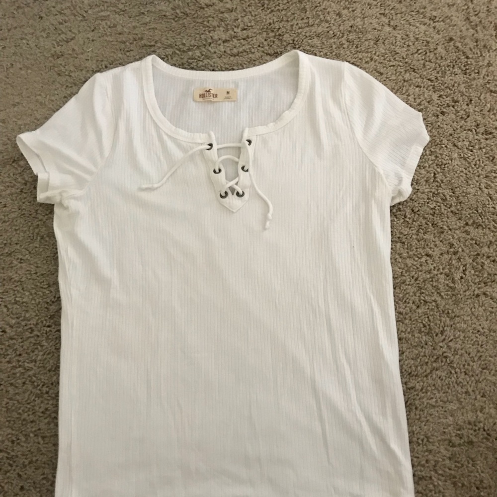 White Hollister Cross T-Shirt